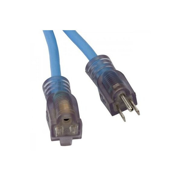 Bayco SJEOW Extension Cord, 14 AWG, Outdoor, 14/3, 1 Outlets, Blue, 50 ft BYSL-994 - main